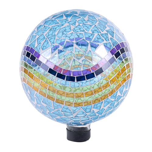 Echo Valley 8278 Oceana Mosaic Gazing Globe Outdoor Décor for Lawns and Gardens, 10 inches