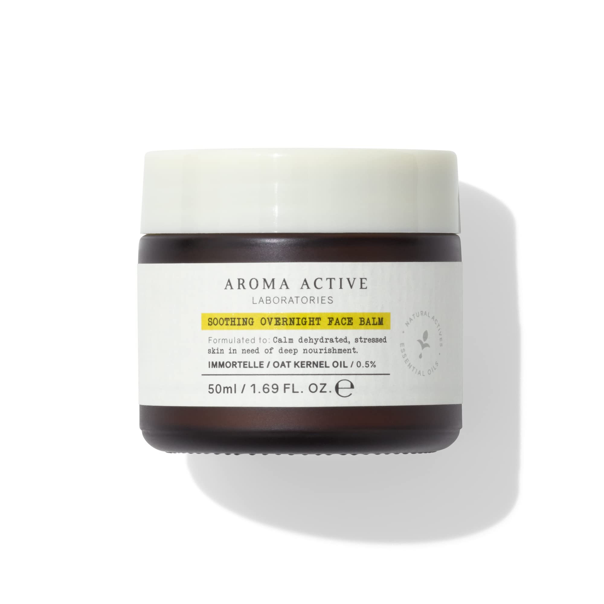 AROMA ACTIVE LABORATORIES Soothing Overnight Face Balm 50ml - Super Hydrating Treatment Soothes, Non-Comedogenic Formula, Moisture Locking, Vegan