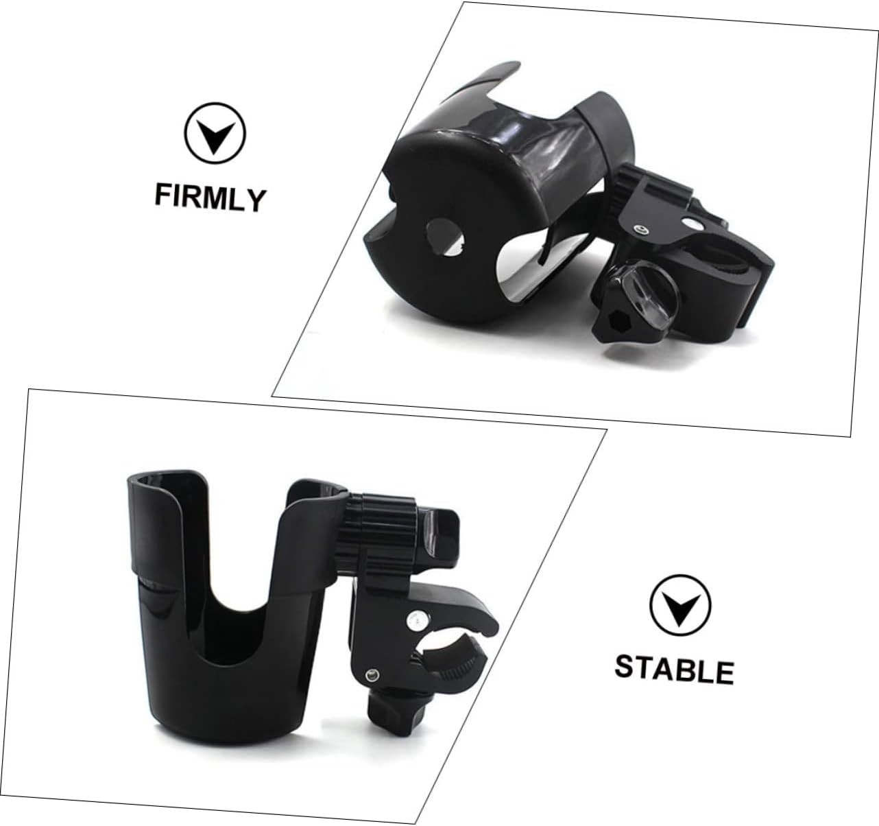 LIFKOME Adjustable Stroller Water Bottle Holder Universal Clip-on Cup Holder for Stroller Bike and Scooter