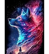 Kit Diamond Painting Hoobee 5D - Lupo Cacciatore Di Sogni, 30x40 Cm, Arte Con Diamanti - Foto 13
