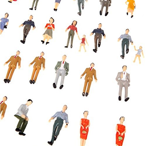 Pceewtyt 50Pcs G Scale 1:30 Mix Painted Model People Train Park Street Passenger Figures, Multicolor, 055815A3 #TOP4