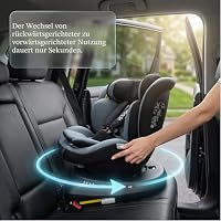 Reecle Kindersitz 360 drehbar i-Size mit ISOFIX 40-150 cm, 0-12 Jahre – Ansicht 7