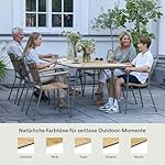 Marguerit Gartenmöbel-Set Teakholz Olivgrün
