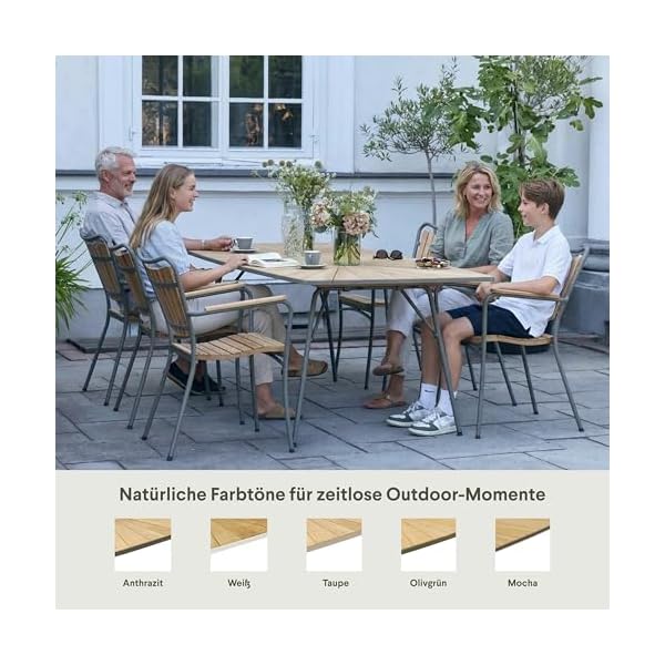 Marguerit Gartenmöbel-Set Teakholz Olivgrün