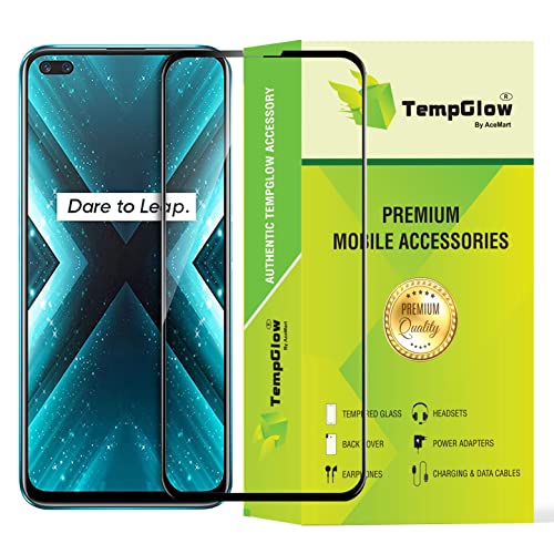 Image of Screen Protector for Realme X3 (Black) Tempered Glass Edge-to-Edge 6D Screen Guard With Installation Kit