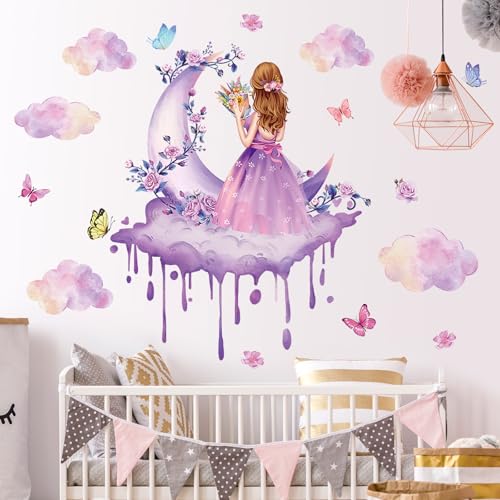 Vinilo decorativo removible 3D Princesa para pared miniatura 4