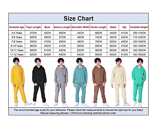 Amropi Boy'S Hooded Tracksuit Pullover Sweatshirt Jogging Pants Set 2 Pieces Sweatsuit Coffee thumb #6