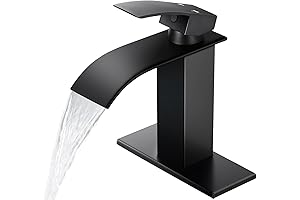 Qomolangma Black Waterfall Spout Bathroom Faucet: The Epitome of Style and Functionality...