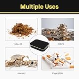 Black and Gold Cigarette Holder Tobacco Tin, Compact Cigarette Tin for Men and Women, Portable Tobacco Tins for Storage and Travel, Metal Smoking Case - Image 4