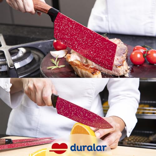 Jogo De Facas Aço Inox Cerâmica Antiaderente 4 Peças Duralar