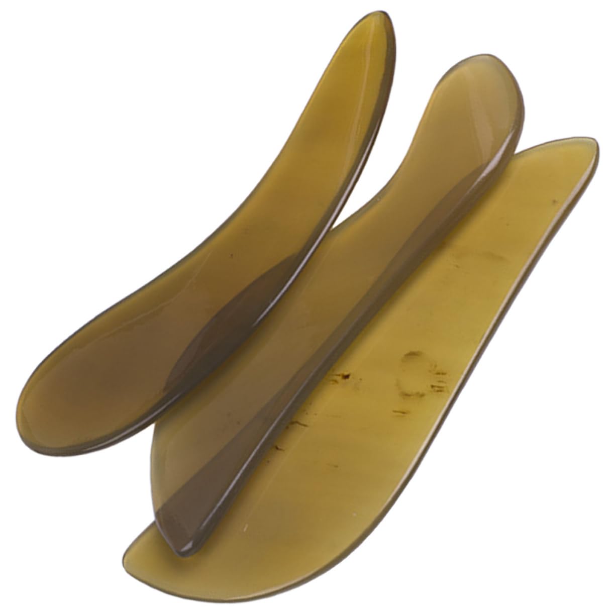Healvian 9 Stk Horn Kratzen Multitools Guasha-stein Massage-tools Jade Schaber-werkzeug-massage Muskelschaber-tool Gesichtsmassagegerät Yak-horn Reisen Gelbes Horn