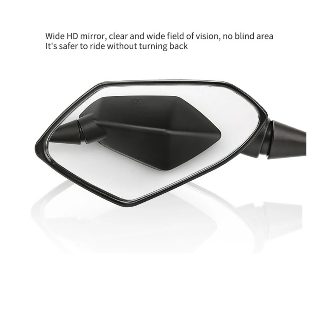 1 Par De Espejos Retrovisores Universales ABS Para Motocicleta, Deportivos, Color Negro, Para Manillar De Scooter Y Motocross Retrovisor moto
