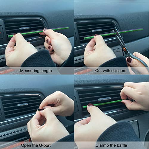 image for LivTee 20 Pieces Car Air Conditioner Decoration Strip for Vent Outlet,