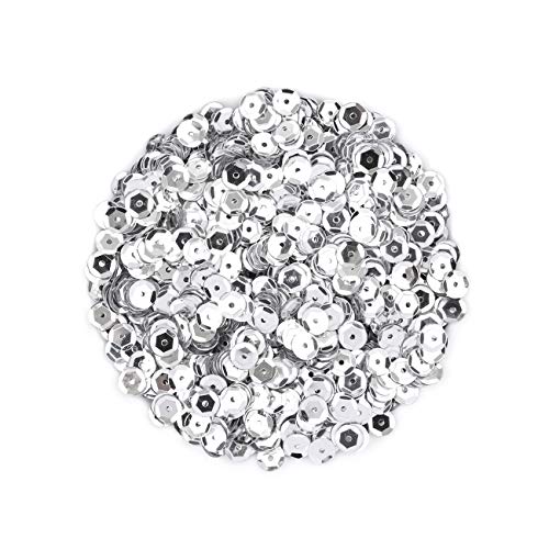 Naler 2800 Stück lose Pailletten, grau, glitzernde Pailletten, Spangles Pailletten zum Basteln, Nähen, Kleidung, Dekorieren, Hochzeit, Weihnachten, 6 mm Naler 2800 Stück lose Pailletten, grau, glitzernde Pailletten, Spangles Pailletten zum Basteln, Nähen, Kleidung, Dekorieren, Hochzeit, Weihnachten, 6 mm