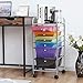 Giantex 6 Storage Drawer Cart Rolling Organizer Cart for Tools Scrapbook Paper Home Office School Multipurpose Mobile Utility Cart (Multicolor)