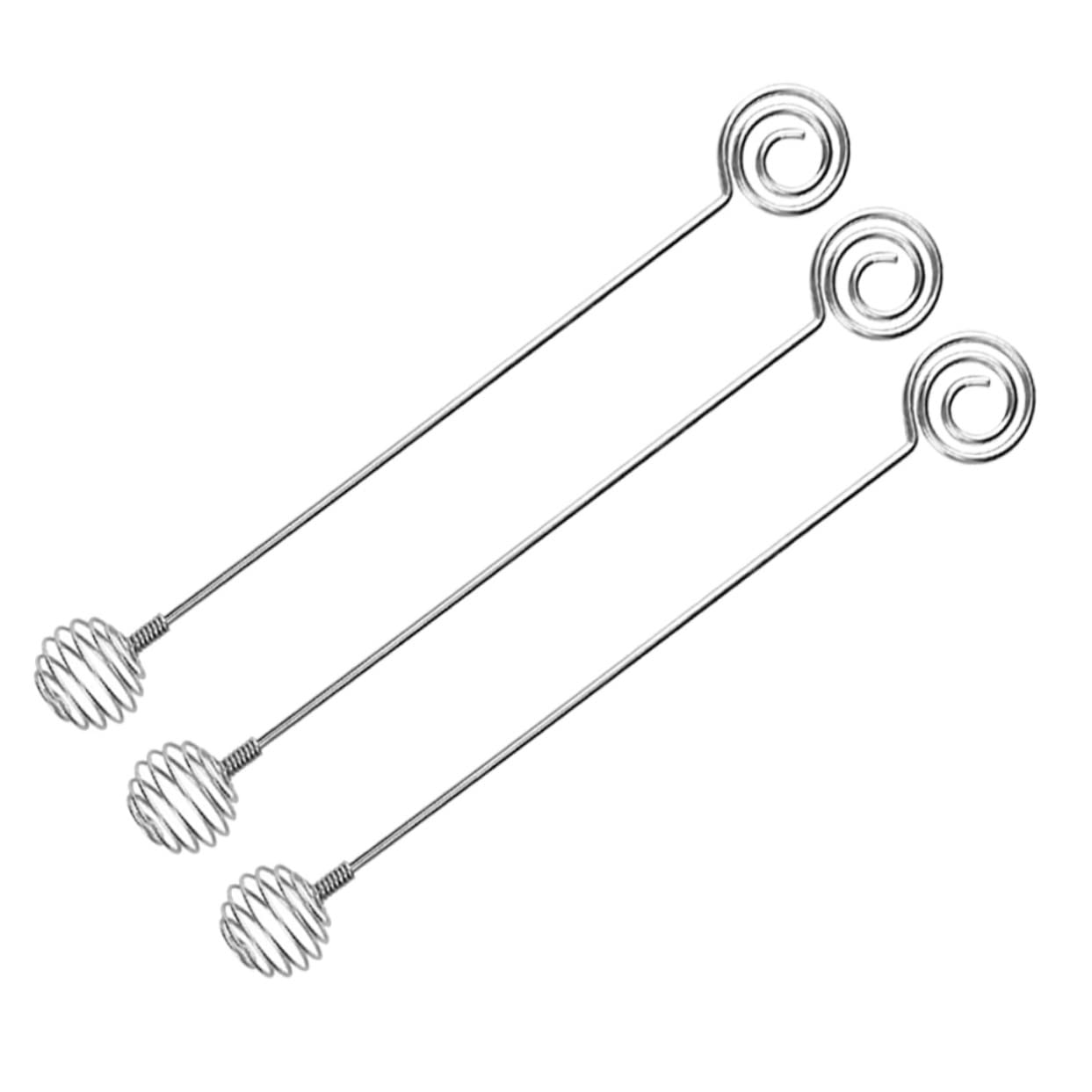 COLLBATH 3pcs Honey Dip Sticks Syrup Spoons Honey Taking Rod Jam Sticks Honey Wand Stick Syrup Dipper Drink Stirrer Syrup Stirrer Drink Mixing Stick Sugar 304 Stainless Steel re-usable