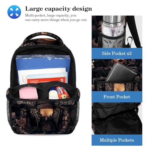 Cartable punk tête de mort résistant : dites adieu aux sacs dos déchirés