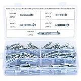 ✔️ 【Anwendungen】Zur Befestigung von Bildern, Gardinenschienen, Handtuchhaltern, leichten Wandregalen/Spiegelschränken, Leuchten mit Haltewerten The combination head on the screw accepts a flat and cross screwdriver.