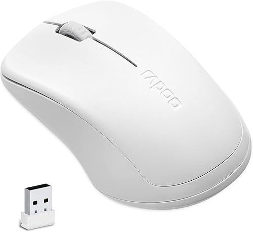 Rapoo Mouse inalámbrico, mouse de computadora, 3 botones, mouse inalámbrico silencioso, ratones ópticos inalámbricos con nano receptor USB, mouse Rapoo Mouse inalámbrico, mouse de computadora, 3 botones, mouse inalámbrico silencioso, ratones ópticos inalámbricos con nano receptor USB, mouse