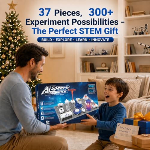 STEM Science Kit for Kids, 37 PCS Electronics Circuit Exploration Toy with 300+ Projects, Voice Control, Space Theme Experiments, Color Manual, DIY Educational Gift for Boys and Girls Ages 6+ — view 6