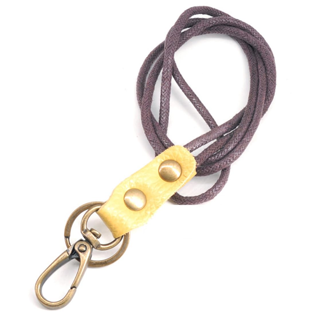 Aileder Neck Lanyard Strap Cord Leather Keychain Lanyard Rope Cotton Lanyards for Neck with Strong Metal Clasp for Keys ID Card Badge Holder Office School
