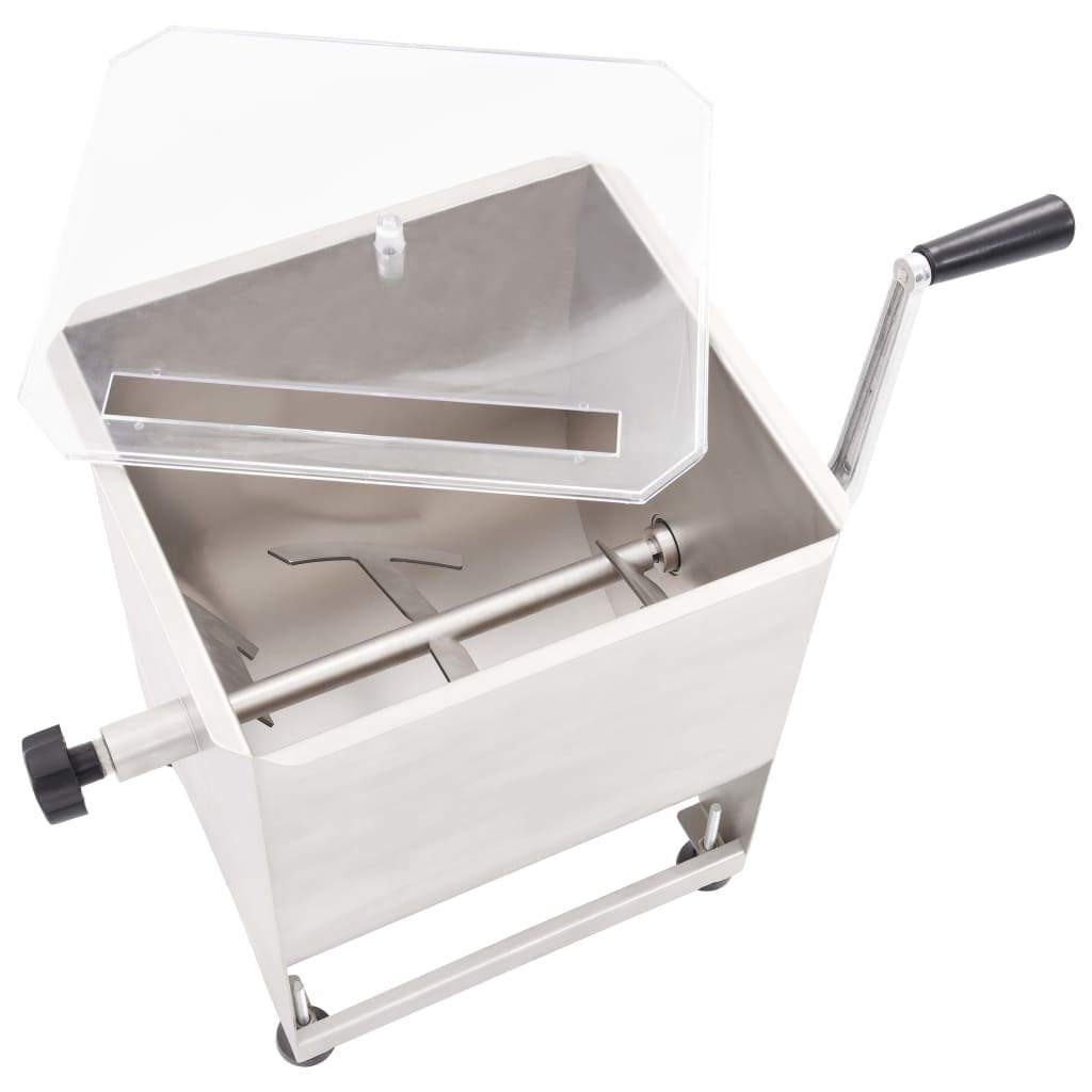 Mezcladora de Carne Manual 44 lbs - Acero Inoxidable, para Cocina Profesional y Doméstica