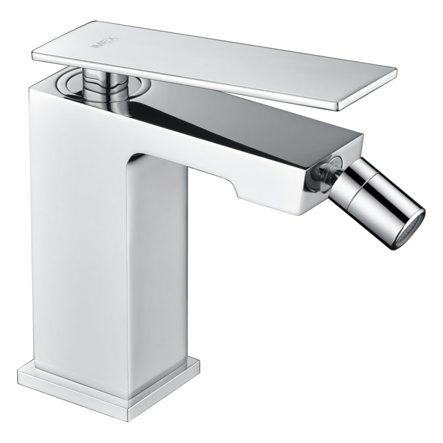 IMEX - Grifo Bidet | Grifo Monomando Bide para Baño | Grifo de Bidé con Mezclador de Agua Caliente y Fría | Griferia Bidet | Instalación Fácil | Serie Pisa | Color Cromado