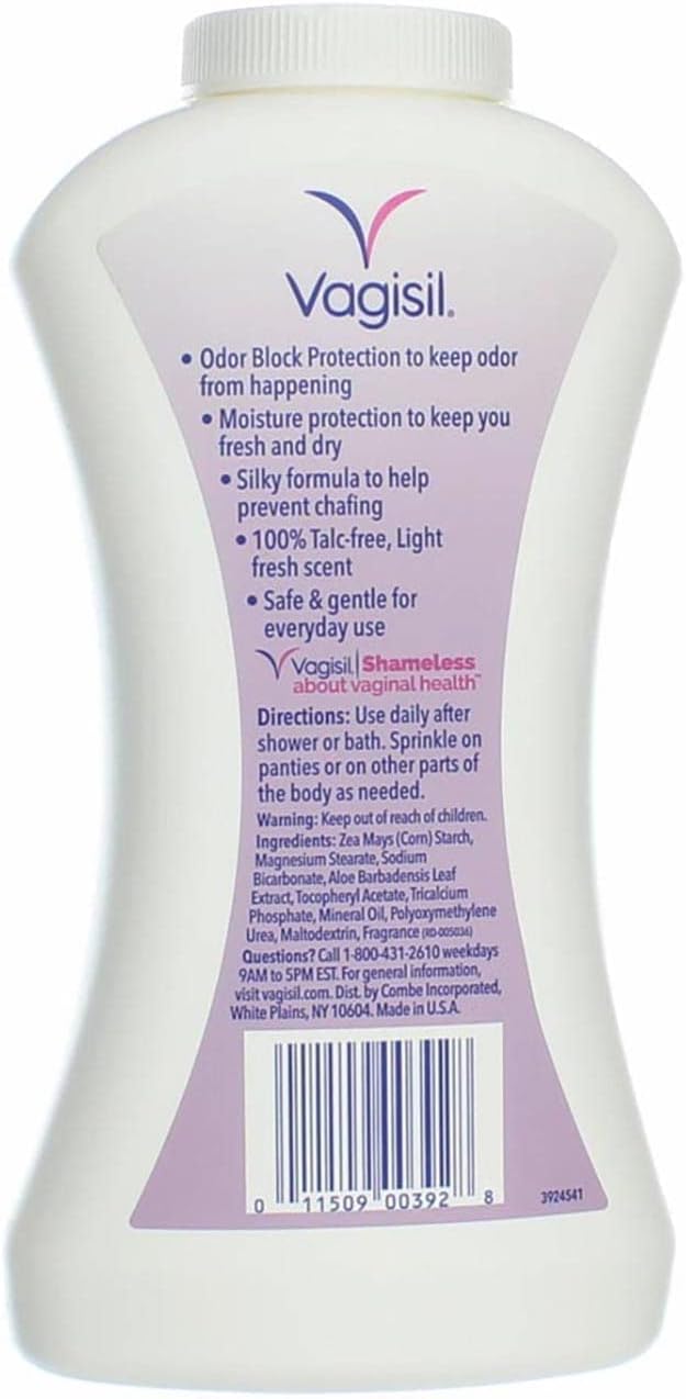 Vagisil Odor Block Deodorant Powder for Women, Talc-Free
