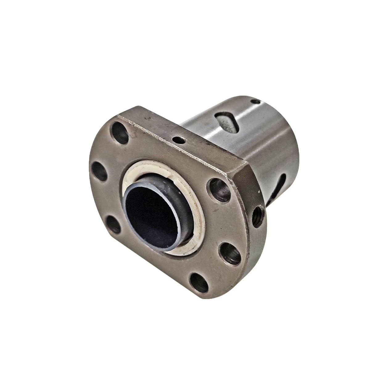 SFU2010 Right-Hand Ball Screw Nut (10mm Lead), Bearing Steel Construction, 4-Ball Circuit Design, Includes Mounting Sleeve, for CNC, 3D Printers and Automation