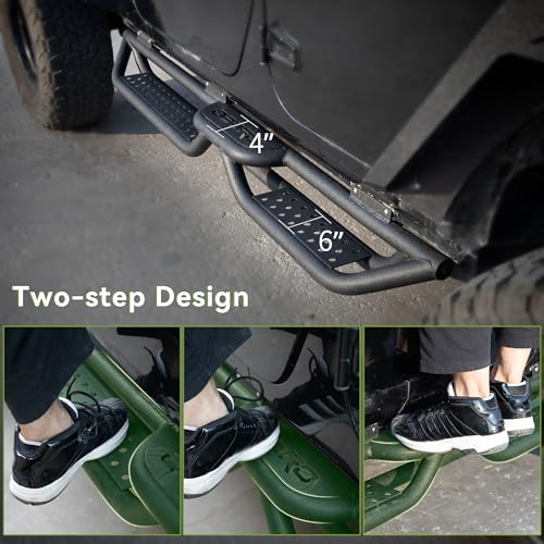Estribos AUTOSAVER88 para Jeep Wrangler JK 2007-2018 miniatura 5