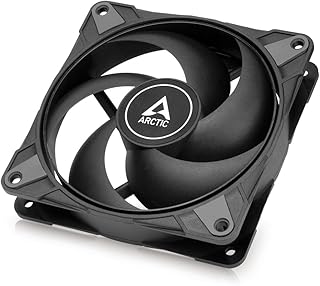 ARCTIC P12 Max - PC Fan, 120mm Fan, PC Case Fan, High-Performance 120 mm case Fan, PWM Controlled 200-3300 RPM, Optimised for Static Pressure, 0dB Mode, Dual Ball Bearings - Black
