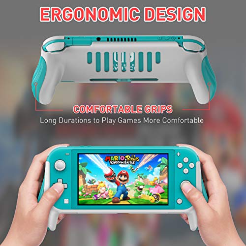 MEQI Grip Case Compatible with Nintendo Switch Lite,Comfortable and Ergonomic Gaming Portable Protective Handheld Cover - Accessories for Switch Lite Console 2019 Release - Thumbnail 2