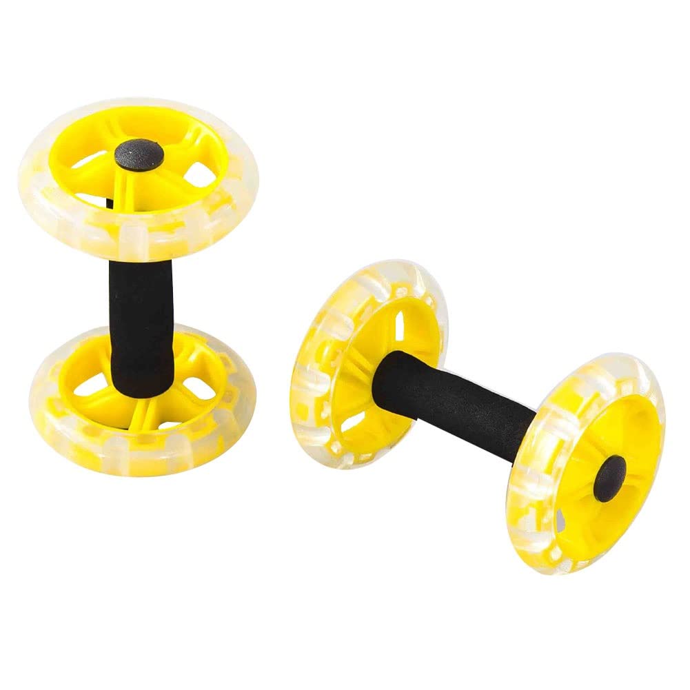 Rueda De Abdominales Ejercicio de Gimnasio de 2 Piezas for el hogar Fitness Abdominal Muscle Roller Wheel Trainer Equiper Rueda De Abdominales Fitness(Blue)
