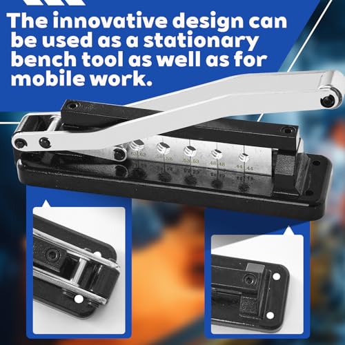 Image of Heavy Duty Ferrules Hose Crimper Kit, Air Hose Crimping Tool Fits 1 /4, 5 /16, 3 /8 Inch ID Hoses, Air Hose Crimper with Ferrules Fittings (100PK), 0.593 inch ID & 0.656 inch ID, Air Hose Repair Kit