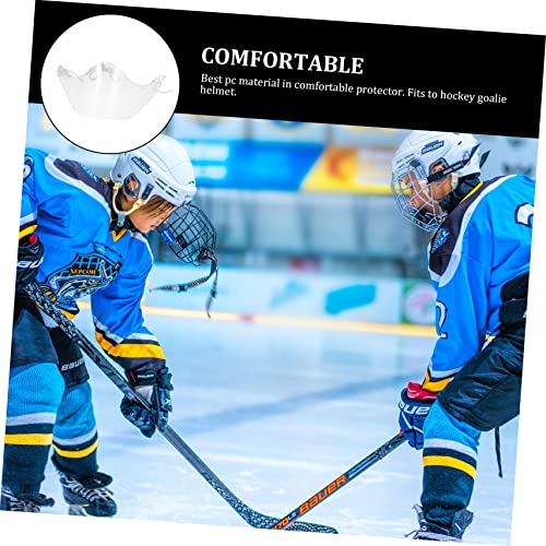 Inoomp 1Pc Household Face Indoor Hockey Indoor Hockey Pucks Neck Guard Hockey Goalie Throat Guard Nose Guard Face Cover Face Guard Indoor Sports Helmet Hockey Goalie Protector Pc Sports #TOP7