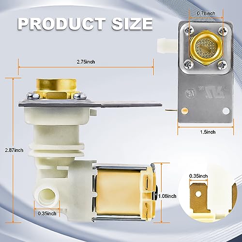 Électrovanne d'admission d'eau pour glaçons parfaits UD0310A UD0240A - 4