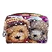 Borsa per cosmetici Borsa per il trucco Borsa da viaggio con pochette per cosmetici Borsa da toilette,bambola di orsacchiotto di neve invernale