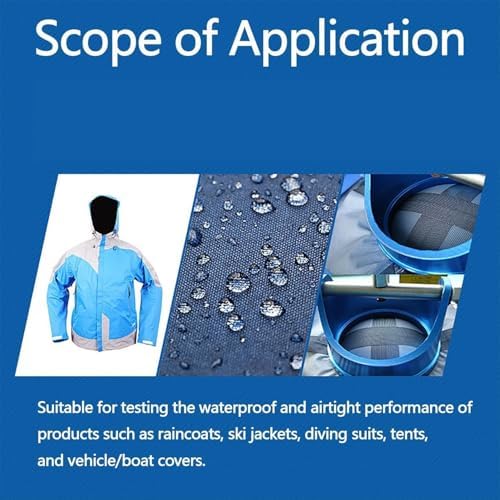 Waterproof Hydrostatic Pressure Tester for Textile Fabric, Plastic Bags, Garments, Tents & Raincoats - Digital Pressure Gauge, 10000mm Range, Versatile Testing Solutions