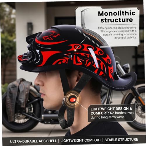 Medio casco de motocicleta de cara abierta para cruiser y chopper urbano 3