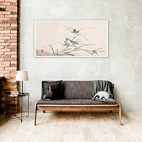 Tableau en verre 100x50cm Branches d'insectes pour salon