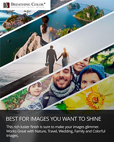 Vibrance Luster Photo Printer Paper 10 Mil 255 Gsm Luster Finish Premium Photo Paper Roll On 3In Core 44 Inches X 100 Feet Works With Most Inkjet Printers Including Professional Makes And Models #TOP1