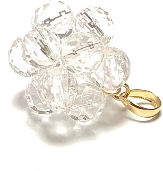 Amazon.co.jp: [Rta varuna] 【Rvaru】 K18トップ 本水晶 フラワー  