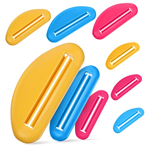 HOMOCONO 2sets Toothpaste Squeezers Tube Squeezers for Multiple Sizes Toothpaste Squeezing Tools Dye Cream Save Tube Waste Home and Salon 18pcs*2