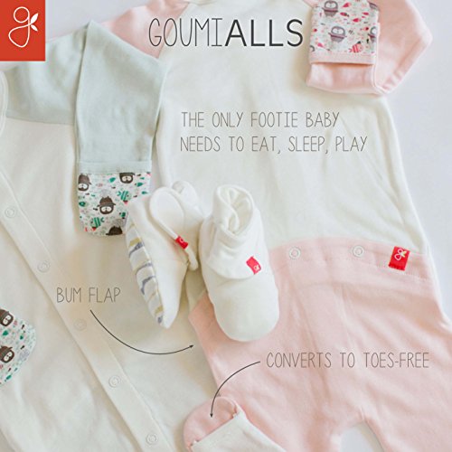 goumikids - Goumi'all, Smart Adjustable Footie Baby Pajamas Made with Soft, Organic Material - Waddle (Mint), 6-12 Months2