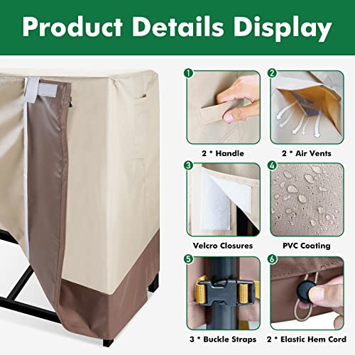 Lama 4 Feet Firewood Log Rack Cover, 600D Oxford Fabric Heavy Duty Outdoor Waterproof All-Weather Outdoor Logs Holder Protection Cover For Firewood Rack (48X24X42 Inches) #TOP2