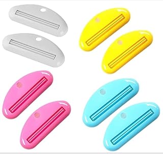 8 Pieces Toothpaste Tube Squeezer Dispenser Toothpaste Rollers Clips for Bathroom