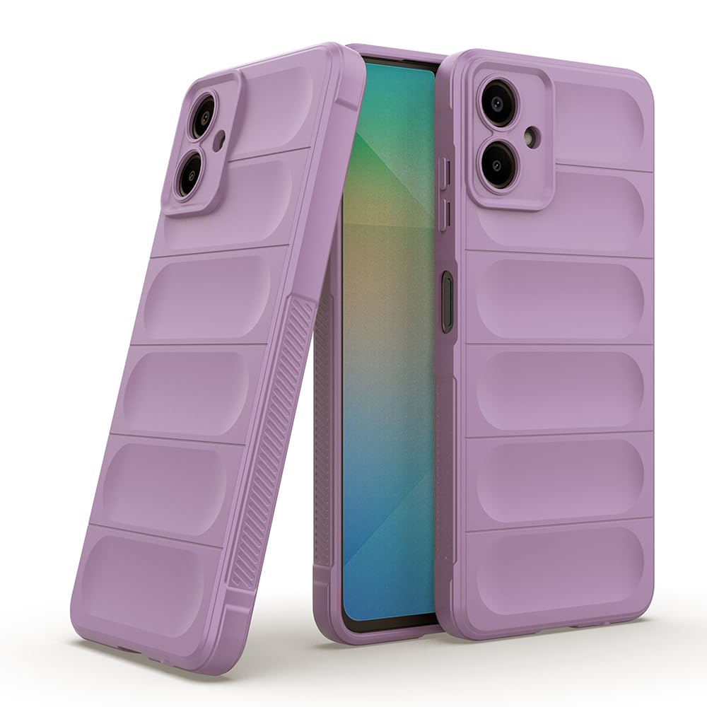 Amazon Brand-Solimo Mobile Cover for Samsung Galaxy A06 4G / A06 5G | Full Camera Protection | Liquid Silicon Case | Flexible Bumper Case for Samsung Galaxy A06 4G / A06 5G (Purple)