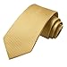Hi-Tie Men 63inches Tie Set Extra Long Necktie Paisley Tie Pocket Suqare Cufflinks Big and Tall Men Tie,Gold