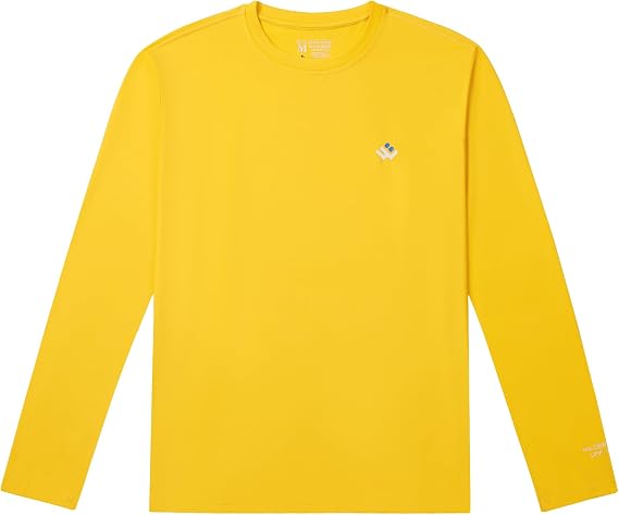 Men’s UPF 50+ Lightweight Long Sleeve Casual T-Shirt Quick Dry UV Sun Protection for Outdoor Beach Hiking Fishing Exercise