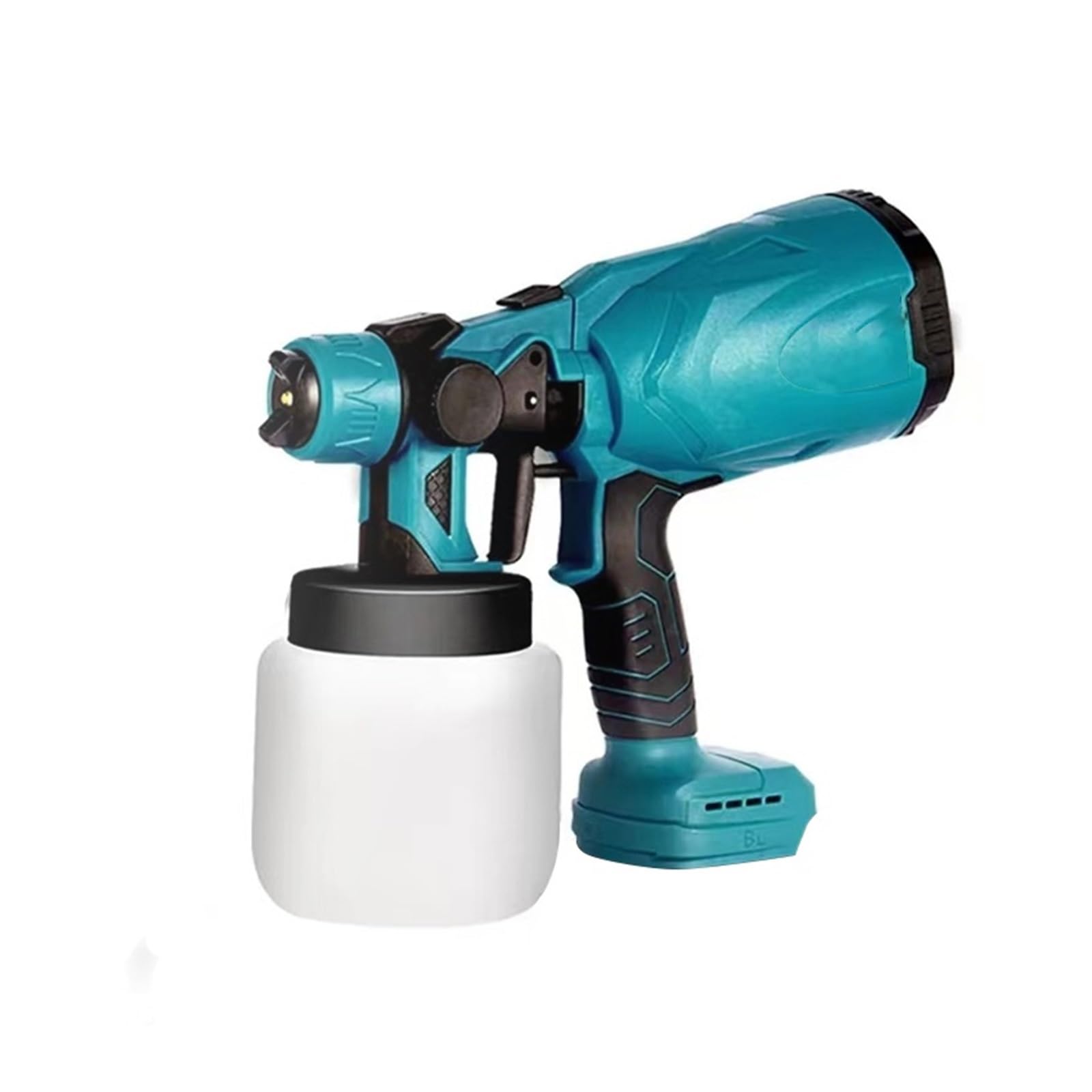 Zestaw aerografu, elektryczny pistolet natryskowy, bezprzewodowy pistolet do malowania mebli samochodowych, aerograf do powlekania stali, kompatybilny z akumulatorem 18 V(1 Small Battery)